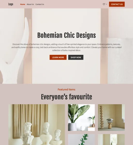 home decor store template preview