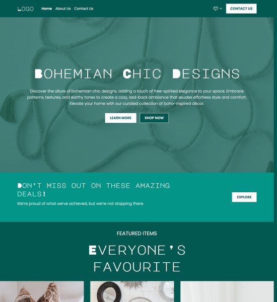 home decor store template preview