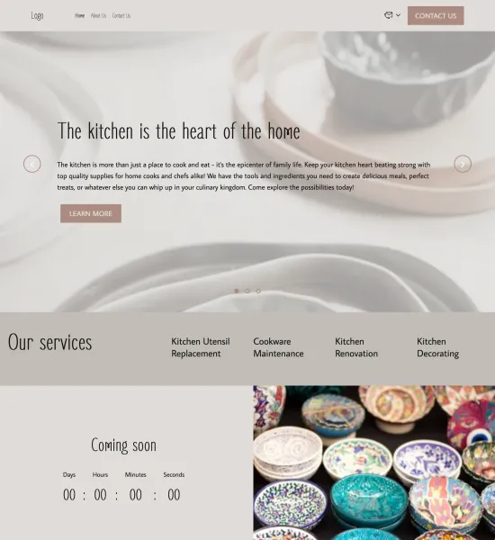 kitchen supply store template preview