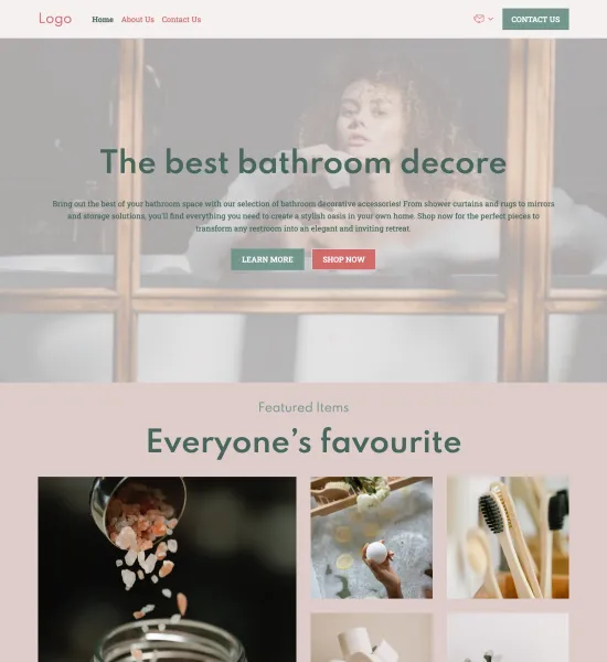 bathroom accessories store template preview