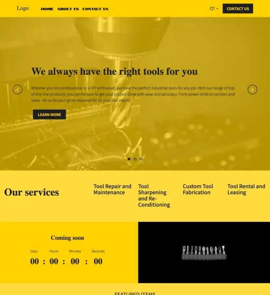 industrial tools store template preview