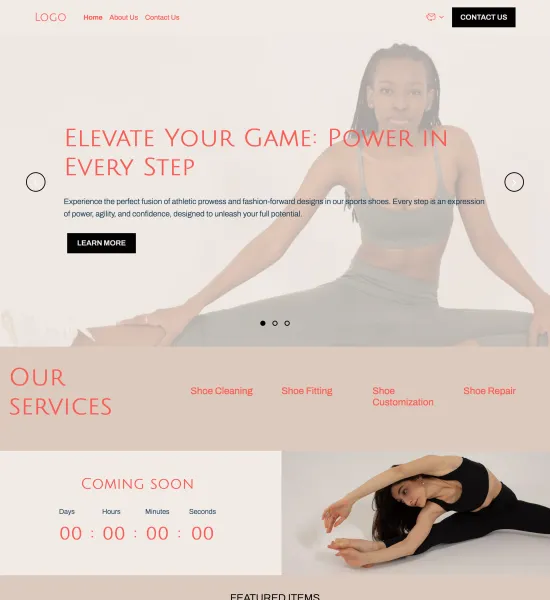 sports shoe store template preview