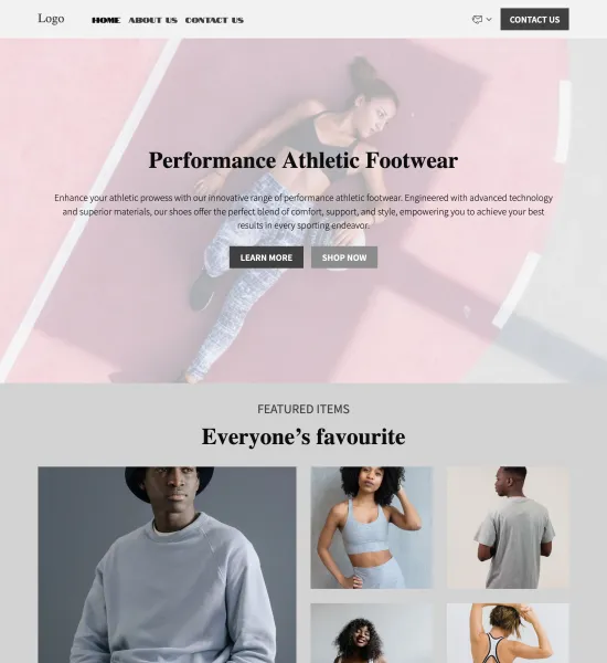 sports shoe store template preview