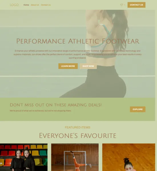 sports shoe store template preview