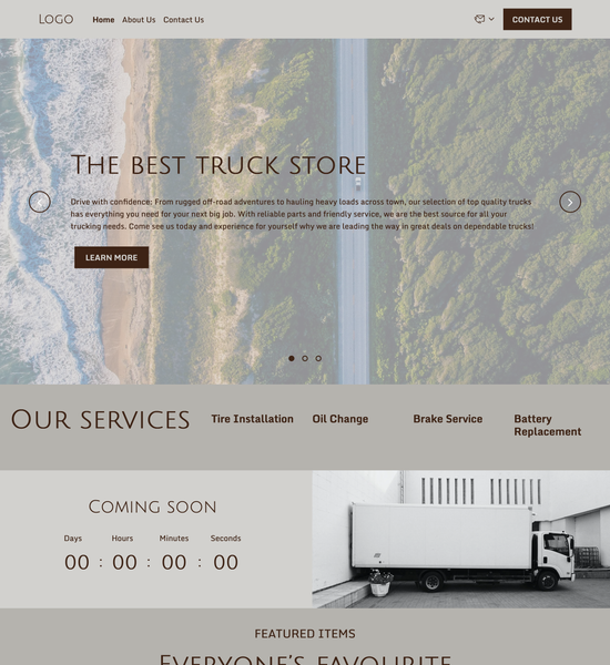 truck store template preview