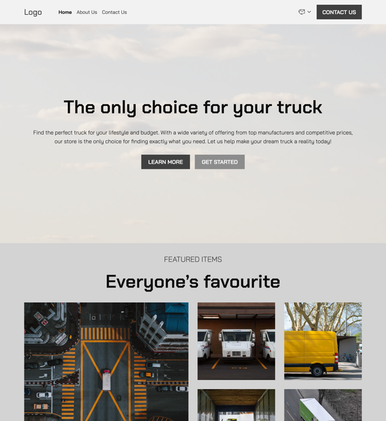 truck store template preview