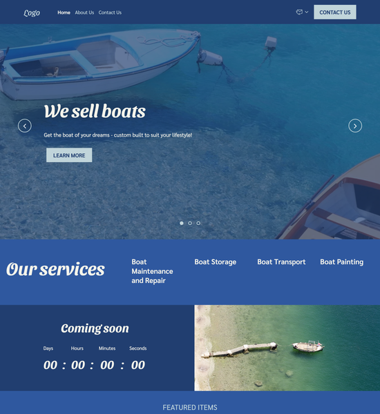 boat store template preview