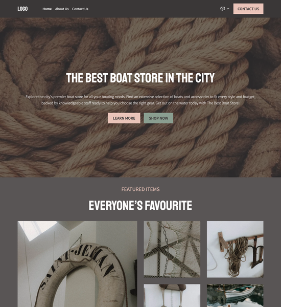 boat store template preview