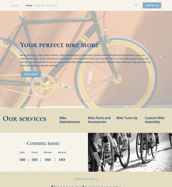 bike store template preview