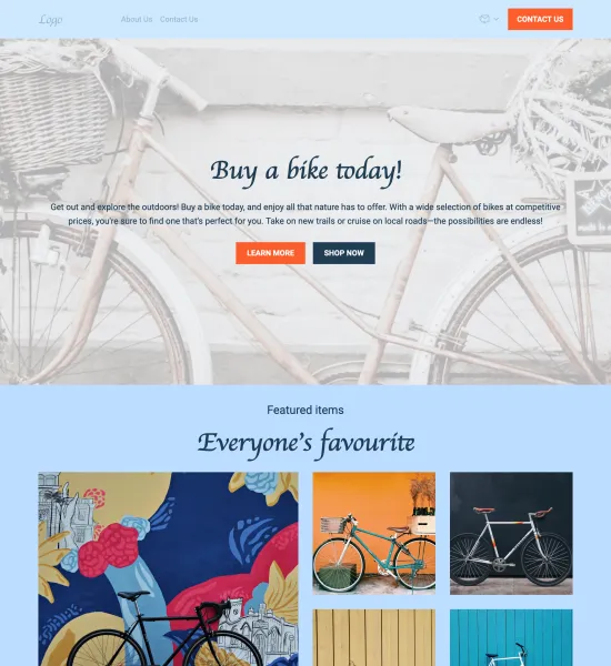 bike store template preview