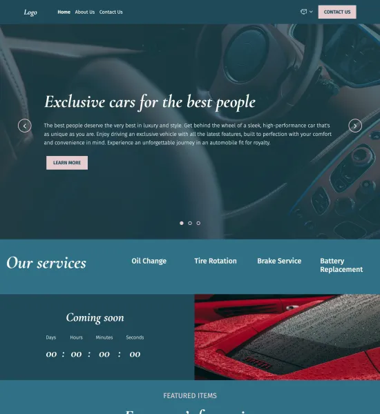 car store template preview