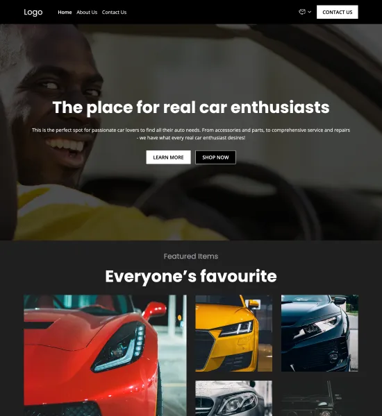 car store template preview