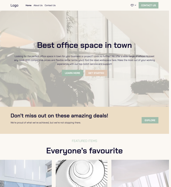 office rental agency template preview