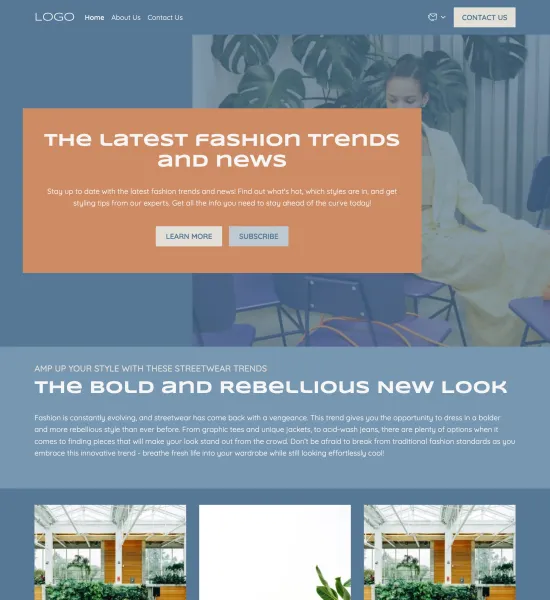 fashion blog template preview