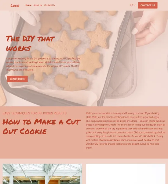 DIY blog template preview