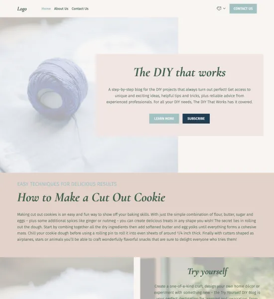 DIY blog template preview