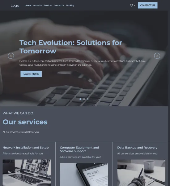 IT service company template preview