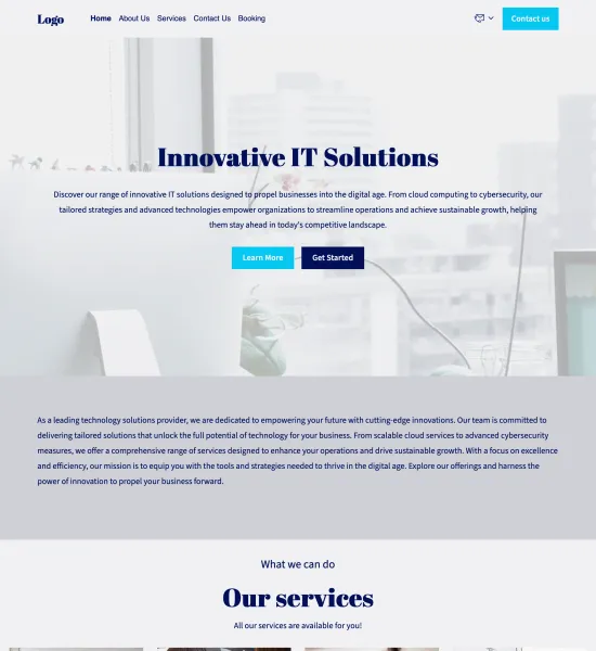 IT service company template preview