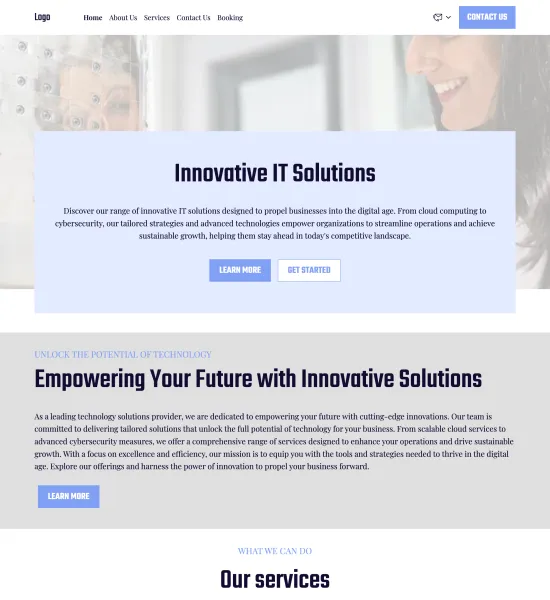 IT service company template preview