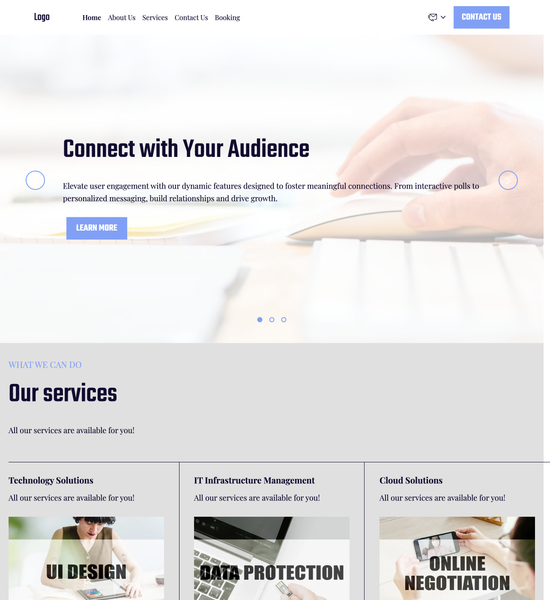 IT consulting agency template preview