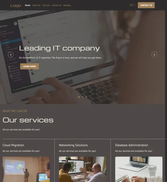 IT contractor company template preview