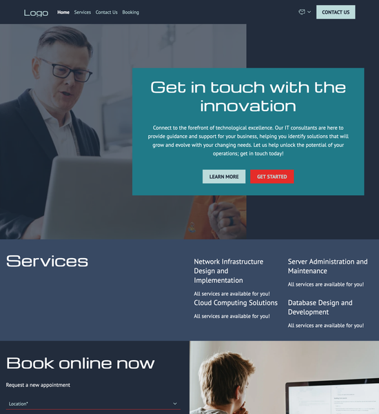 IT consultant template preview