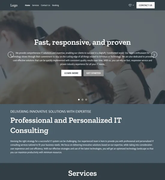 IT consultant template preview