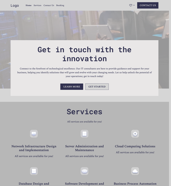 IT consultant template preview