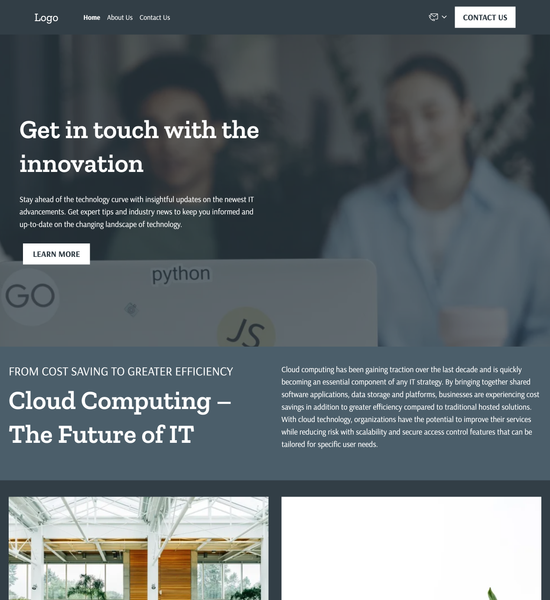 IT blog template preview