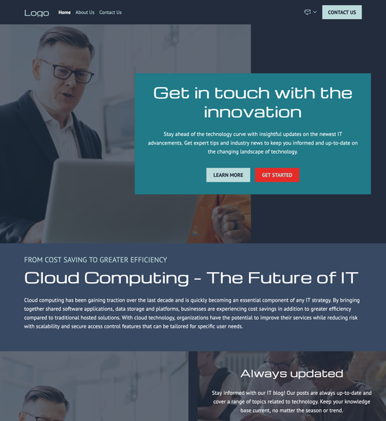 IT blog template preview