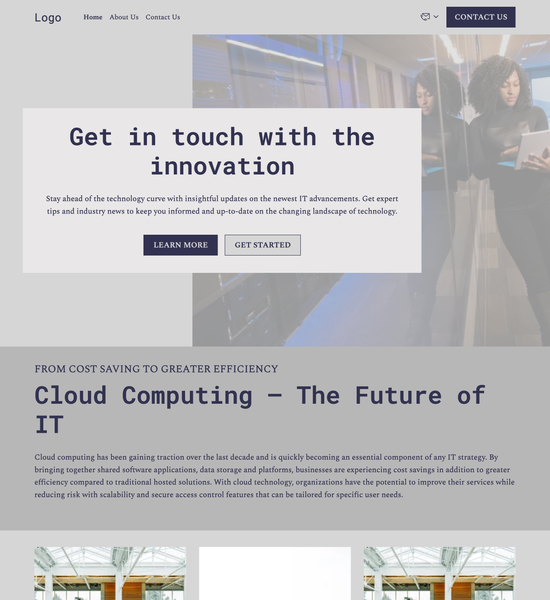 IT blog template preview