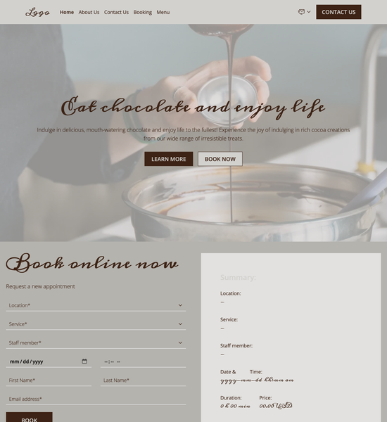 chocolaterie template preview