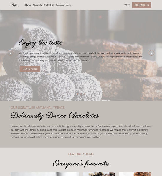 chocolaterie template preview