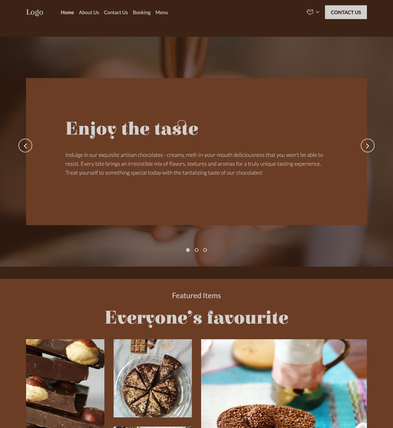 chocolaterie template preview