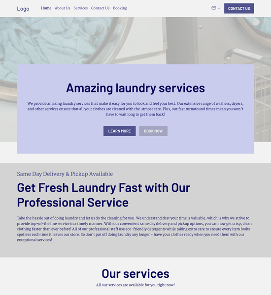 laundry template preview