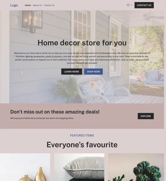 home improvement store template preview