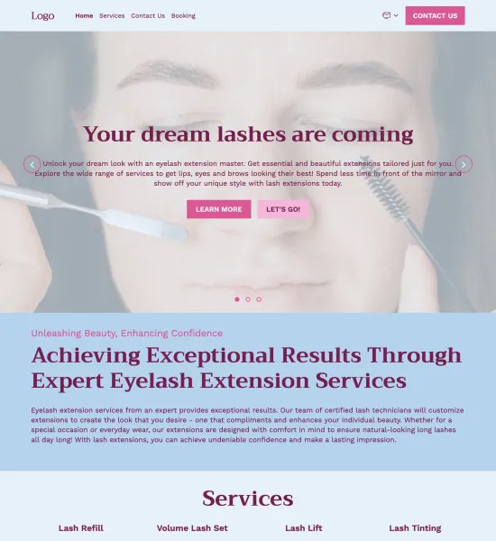 eyelash extension master template preview