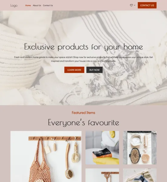 household goods shop template preview