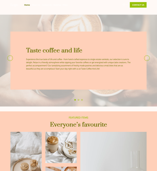 cafe template preview