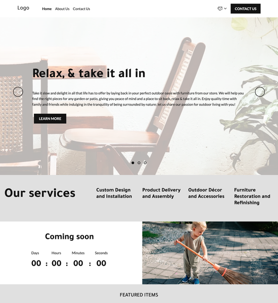 garden furniture store template preview