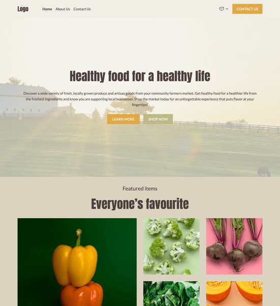 farmers market template preview