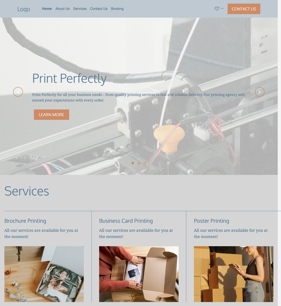 printing agency template preview