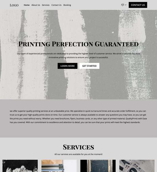 printing agency template preview