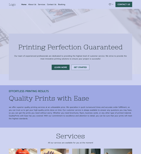 printing agency template preview