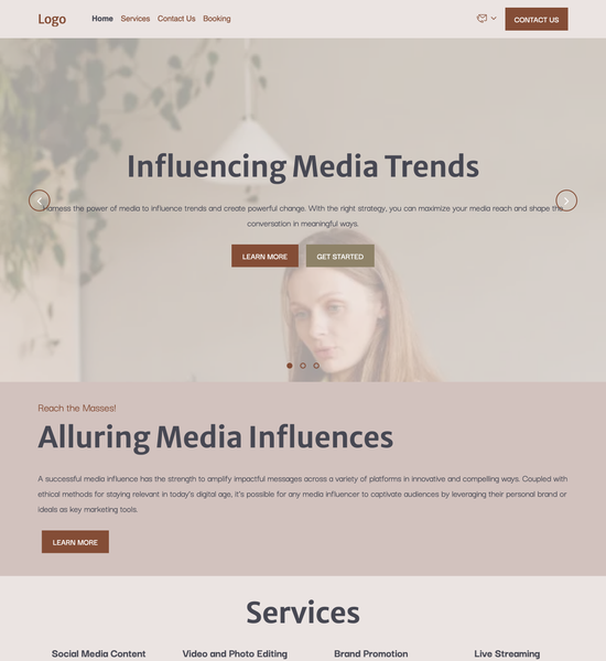 influencer template preview