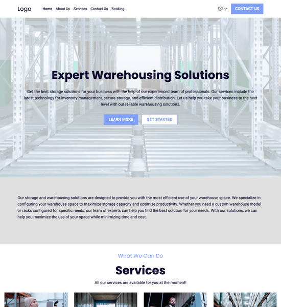 warehouse template preview