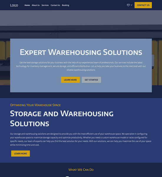 warehouse template preview