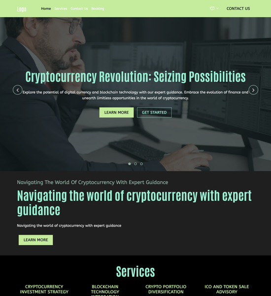 cryptocurrency consultant template preview