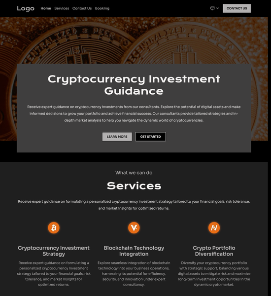 cryptocurrency consultant template preview