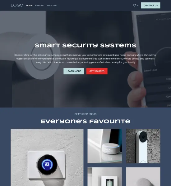 smart home solutions template preview